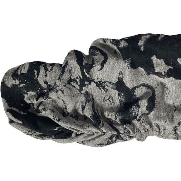 New Directions Large Gray/Black Tunic Shirt/Dress High/Low Hem 3/4 Ruched Sleeve - Picture 5 of 8